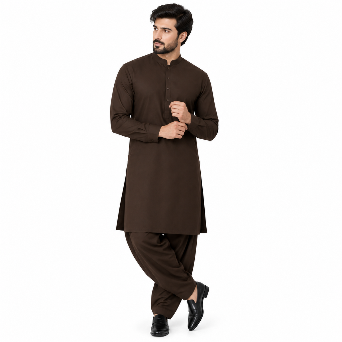 Dark Brown Kurta Shalwar