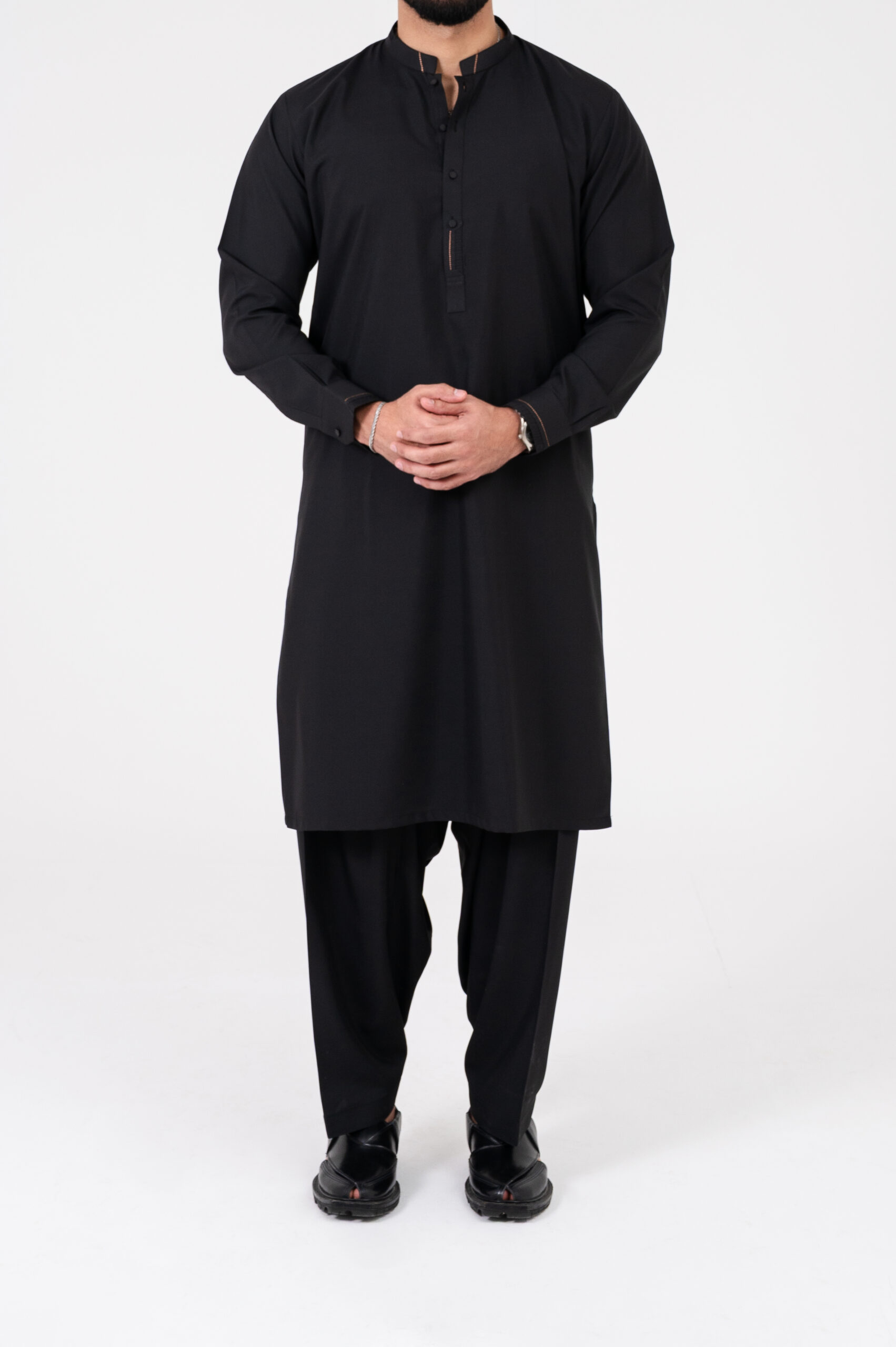 Black Designer Kurta Shalwar