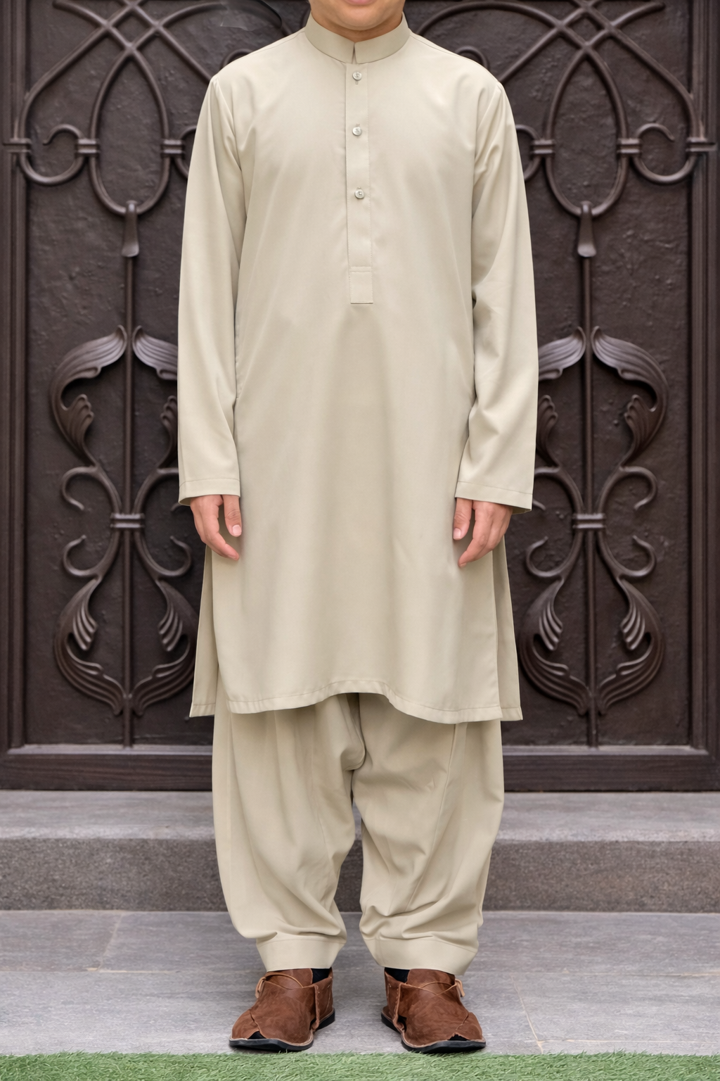 Off White Kids Kurta Shalwar
