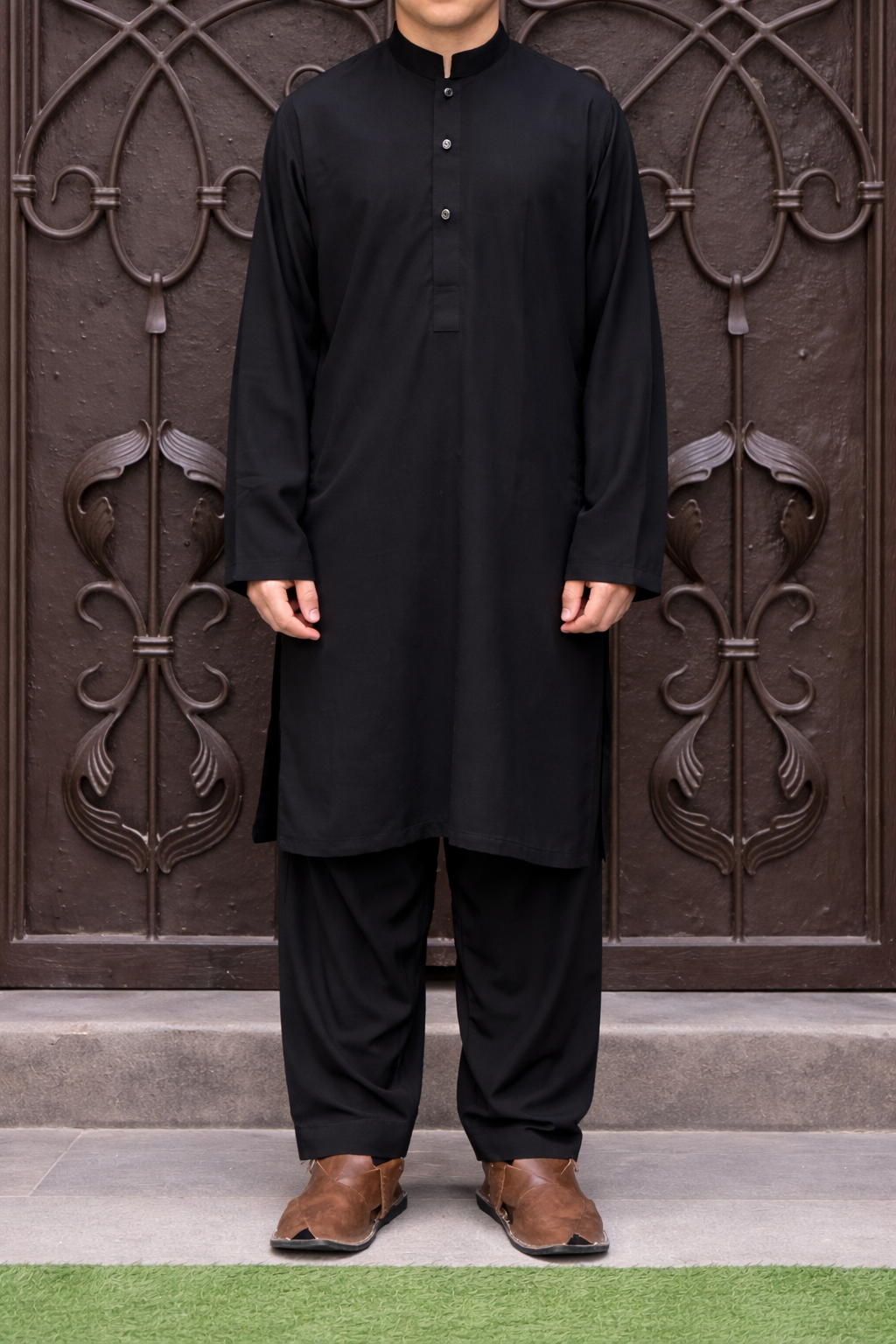 Kids Black Kurta Shalwar