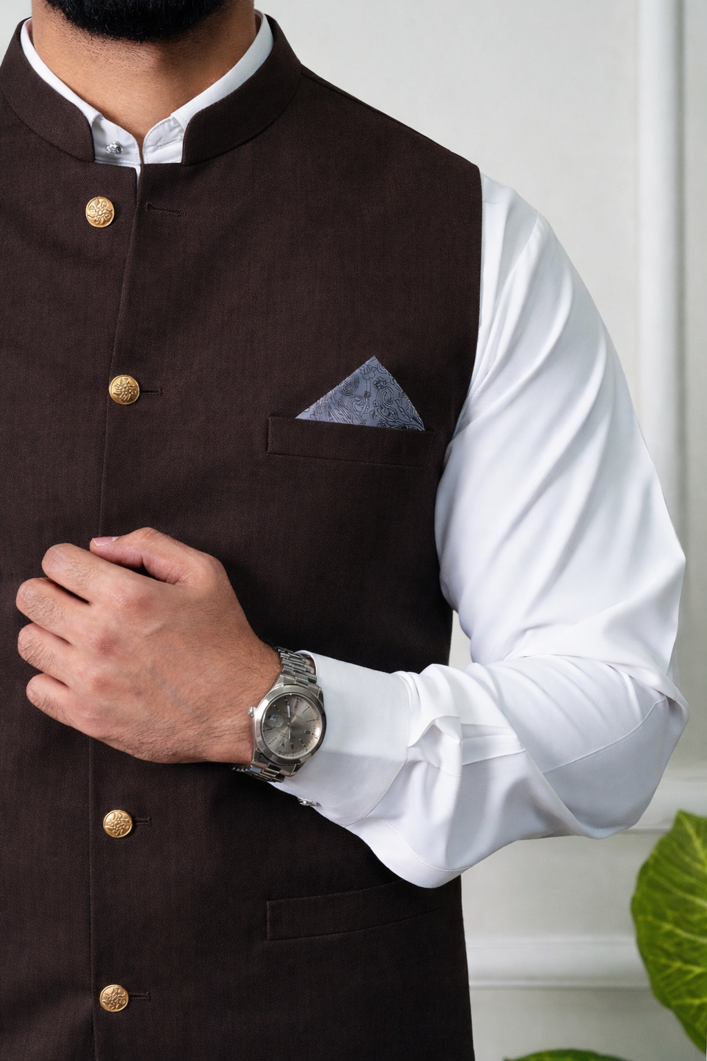 Dark Brown Waist Coat